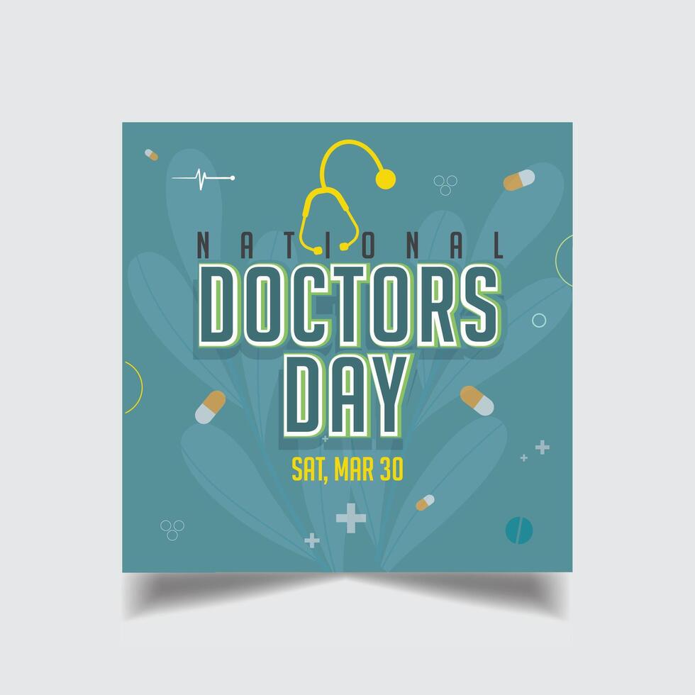 Happy International doctor's day Design Template vector