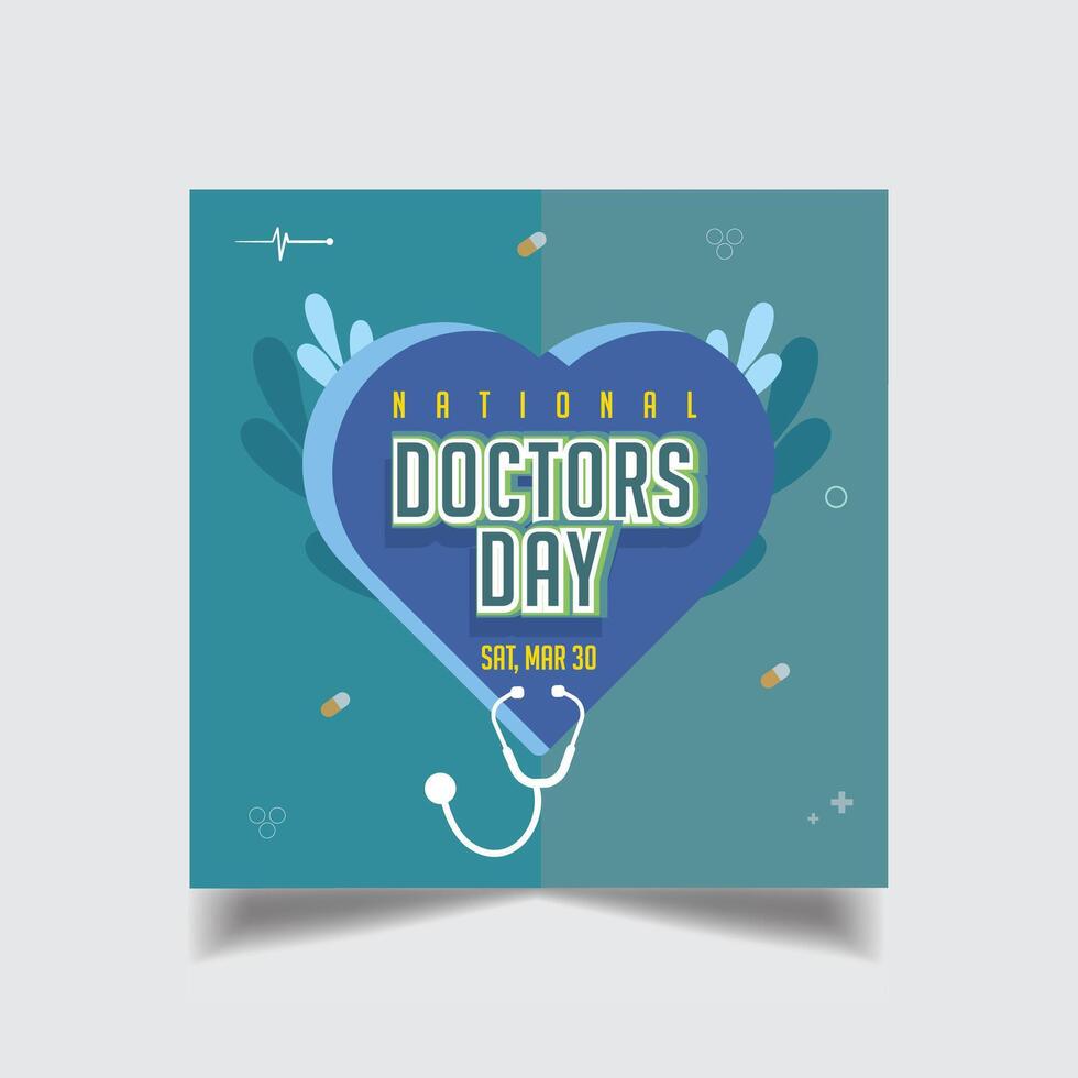 Happy International doctor's day Design Template vector