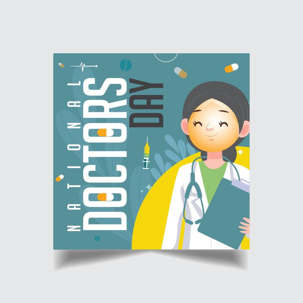 contento internacional del doctor día diseño modelo vector