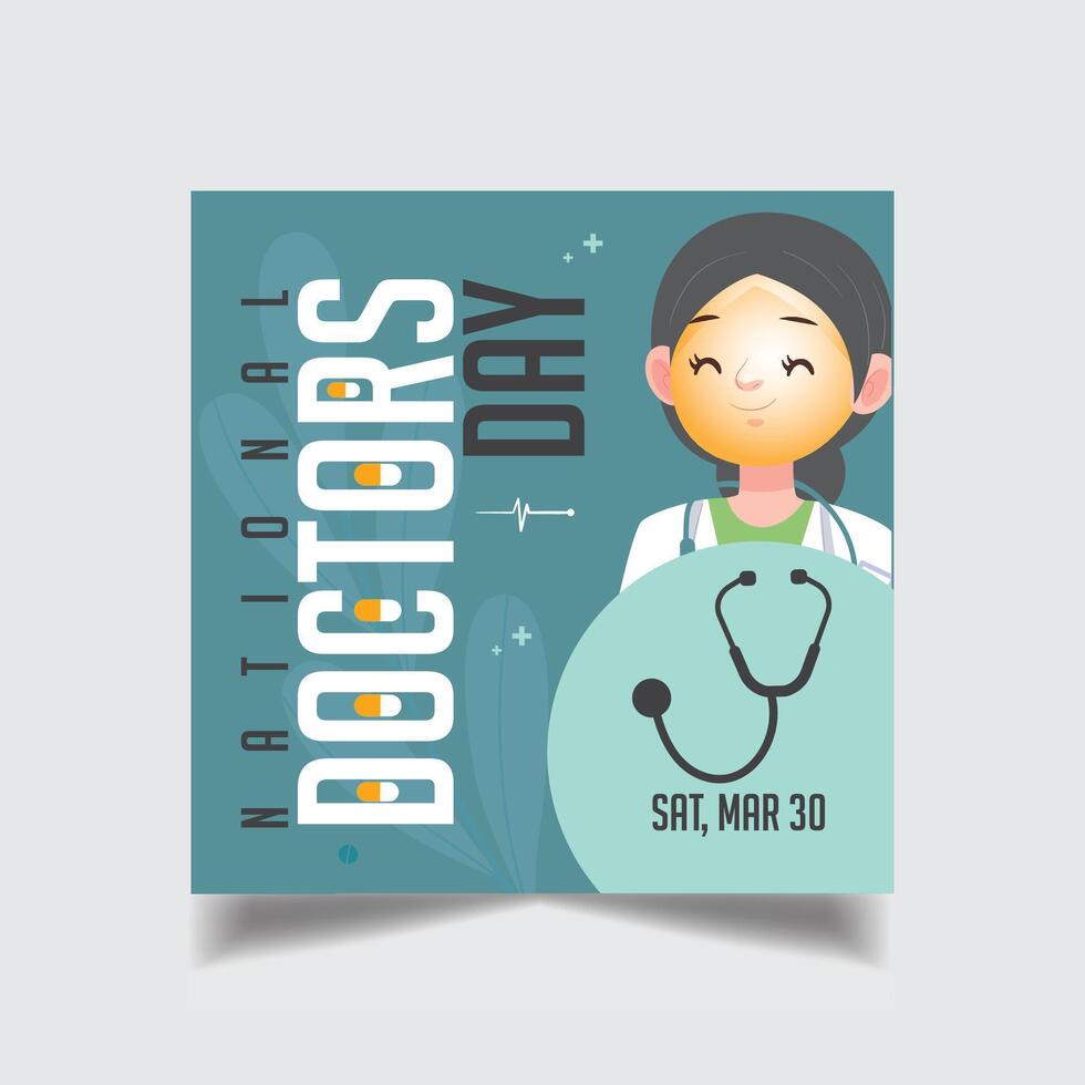 Happy International doctor's day Design Template vector