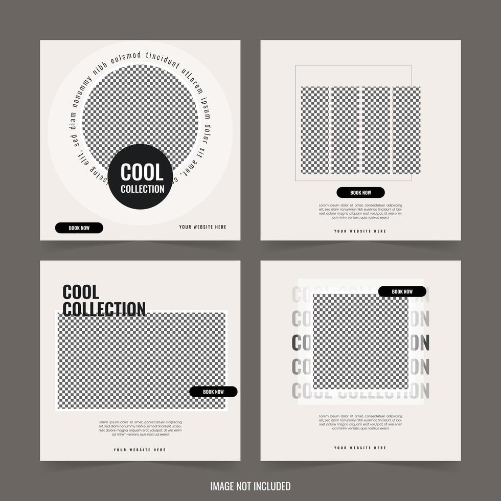 Luxury Lifestyle Social Media Post Design Template vector