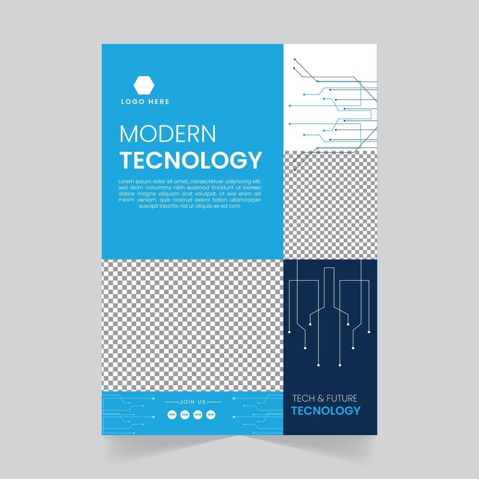 Modern Vector Technology Flyer Template