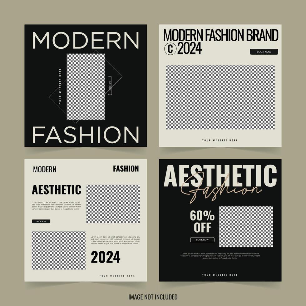 Luxury Lifestyle Social Media Post Design Template vector