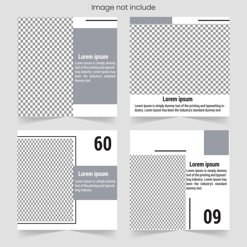 Ideal Social Media Post Templates for Clothing and Fashion Businesses vector