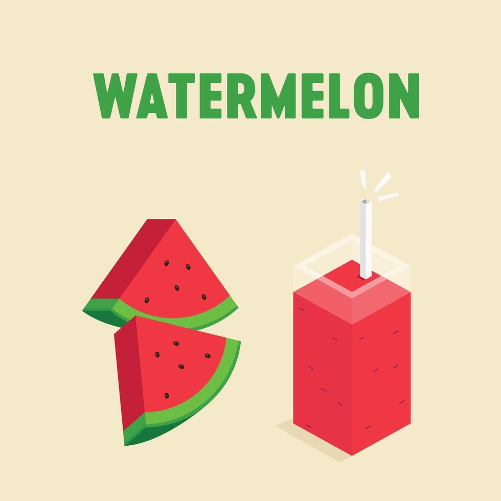 Watermelon Modern Vector Icon Illustration