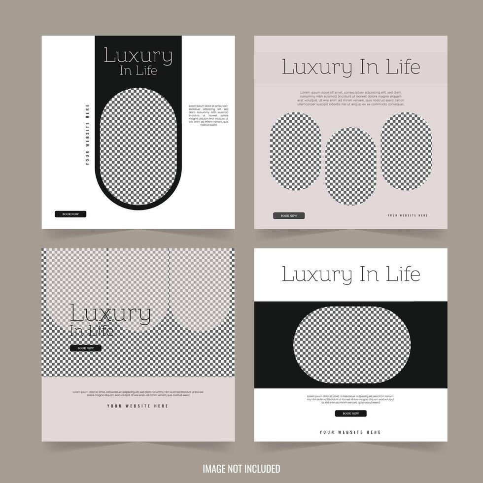 Luxury Lifestyle Social Media Post Design Template vector