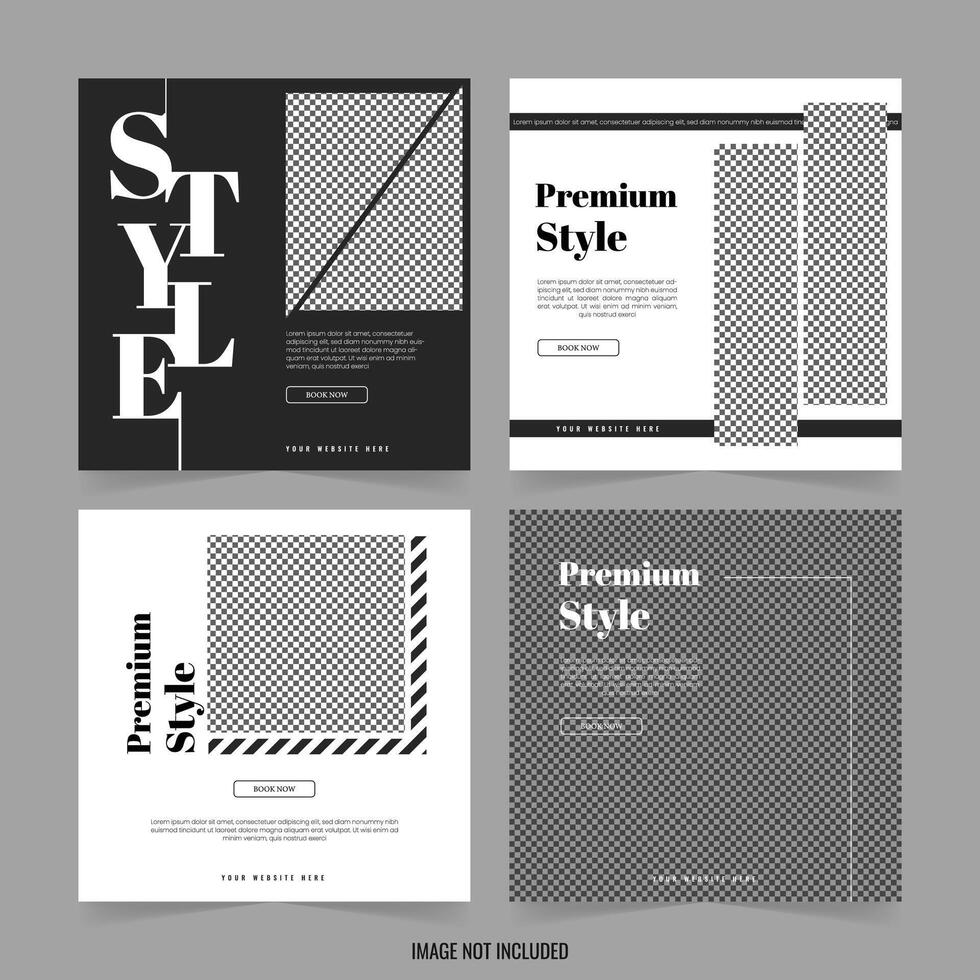 Luxury Lifestyle Social Media Post Design Template vector