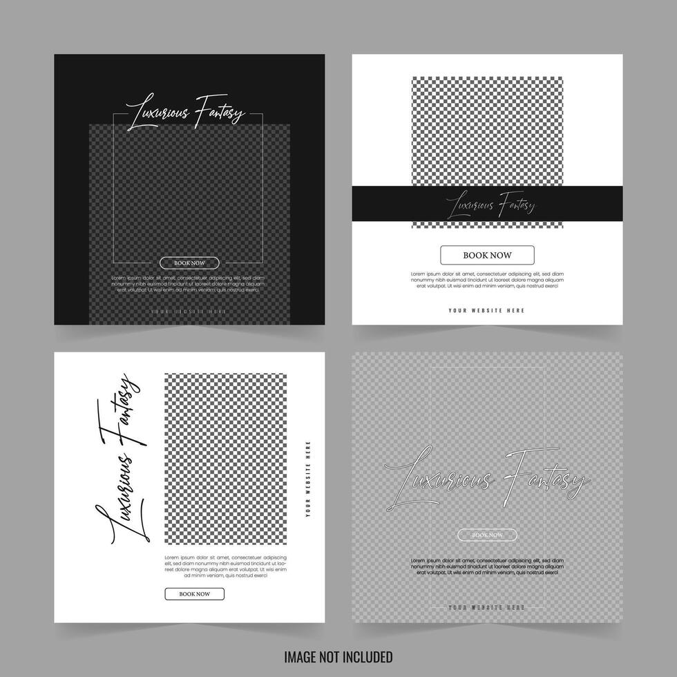 Luxury Lifestyle Social Media Post Design Template vector