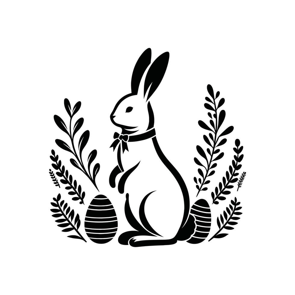 Easter rabbit, easter Bunny, Vector illustration