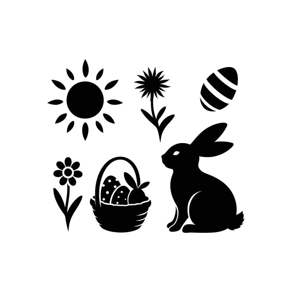 Easter rabbit, easter Bunny, Vector illustration