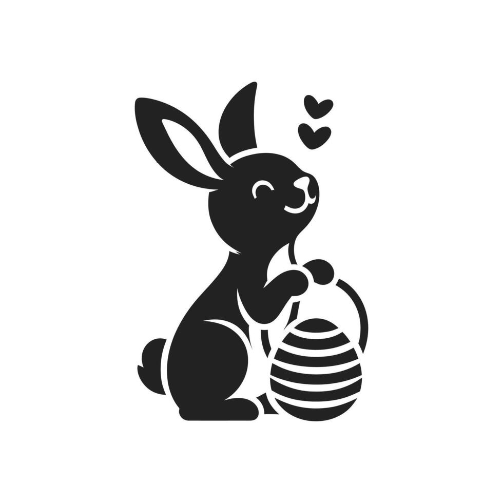 Easter rabbit, easter Bunny, Vector illustration