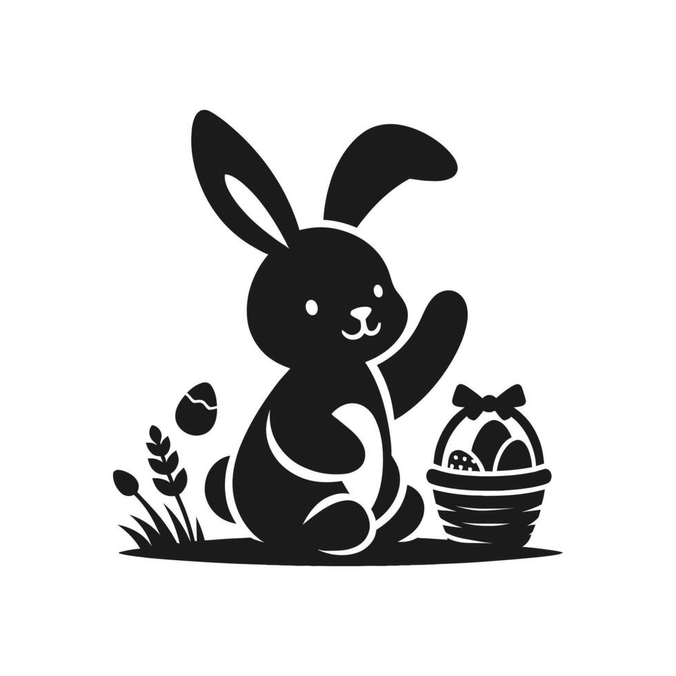 Easter rabbit, easter Bunny, Vector illustration