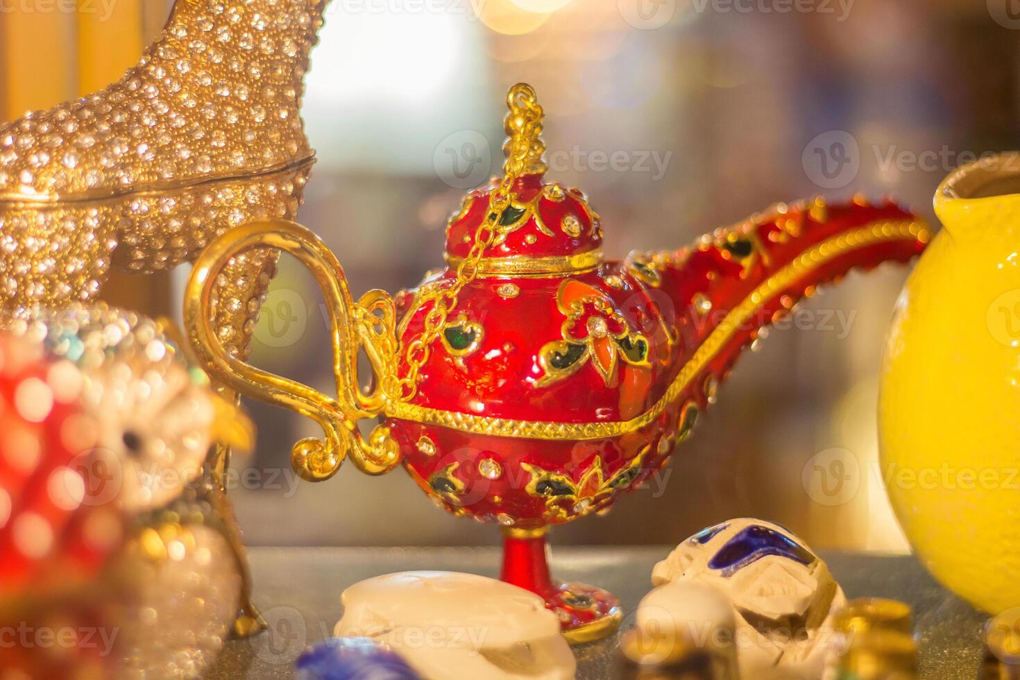 Magic Genie Light OiL Lamp in a antique shop photo