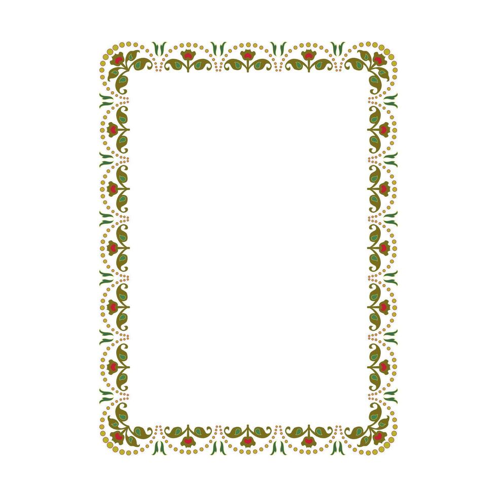 Vector abstract frame with floral theme