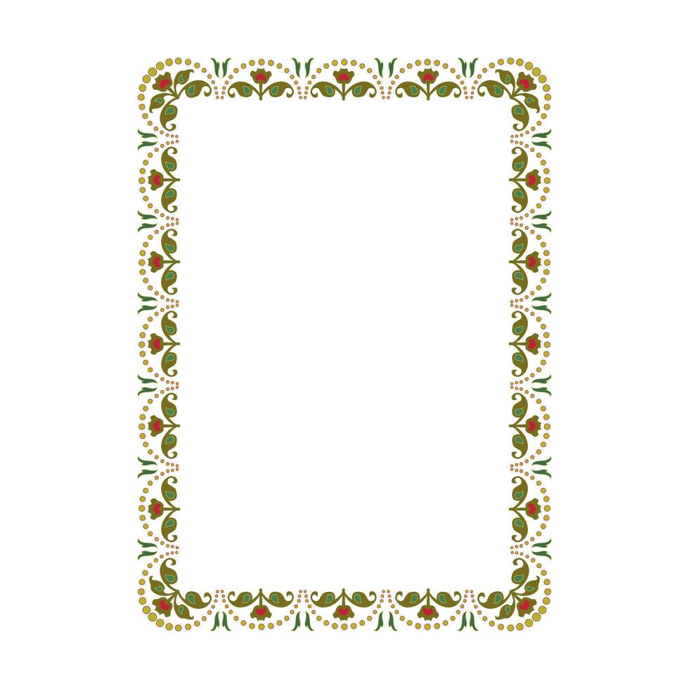 Vector abstract frame with floral theme