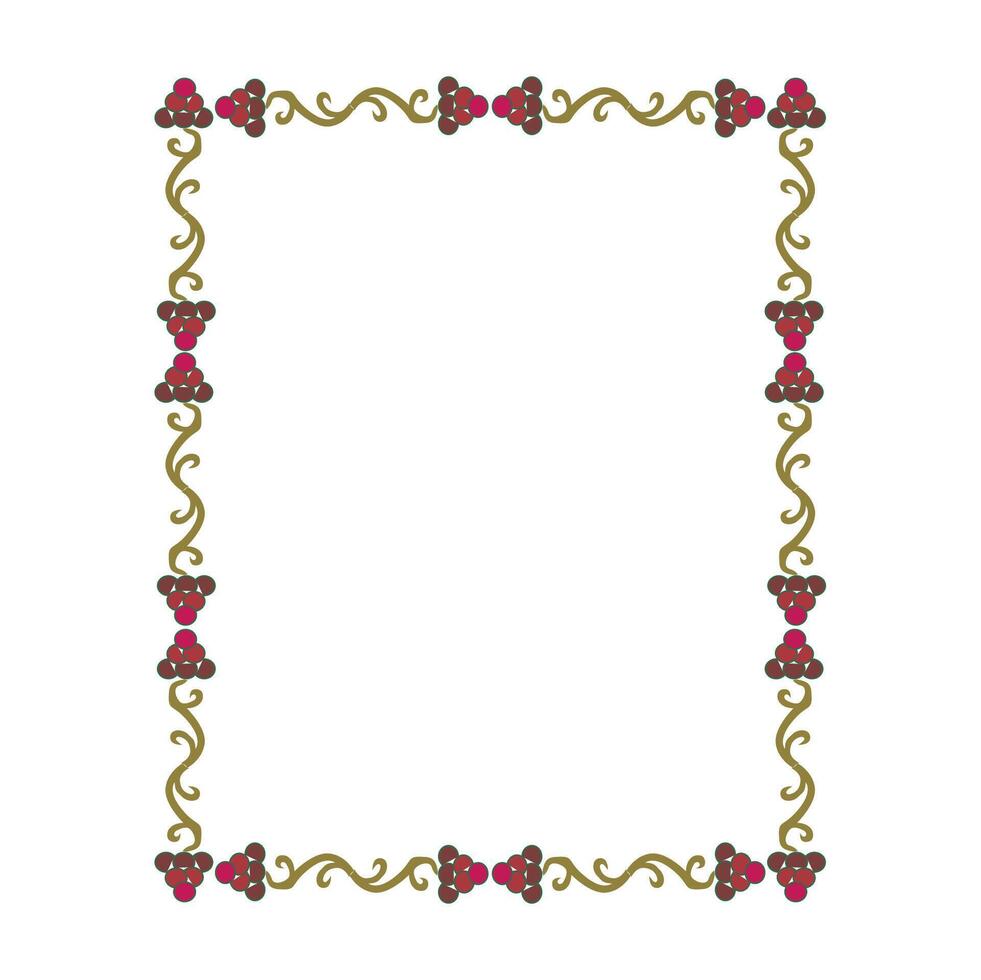 Frame vector design with classic floral ornament