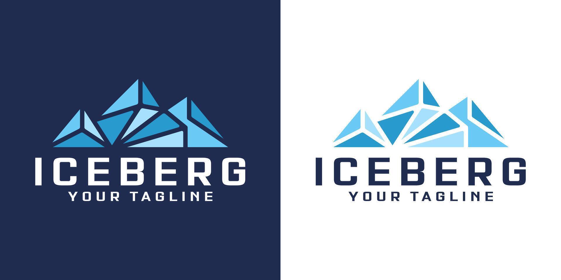 geometric iceberg logo design inspiration vector