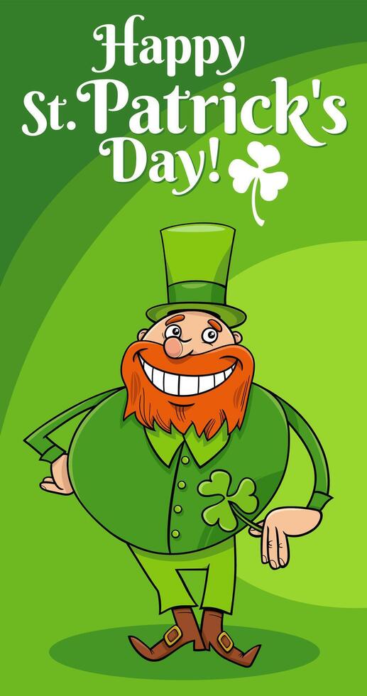 Saint Patrick Day design with funny Leprechaun character vector
