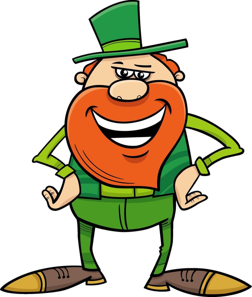 cartoon Leprechaun character on Saint Patrick Day vector