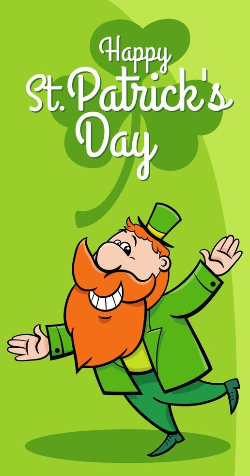 Saint Patrick Day design with Leprechaun character vector