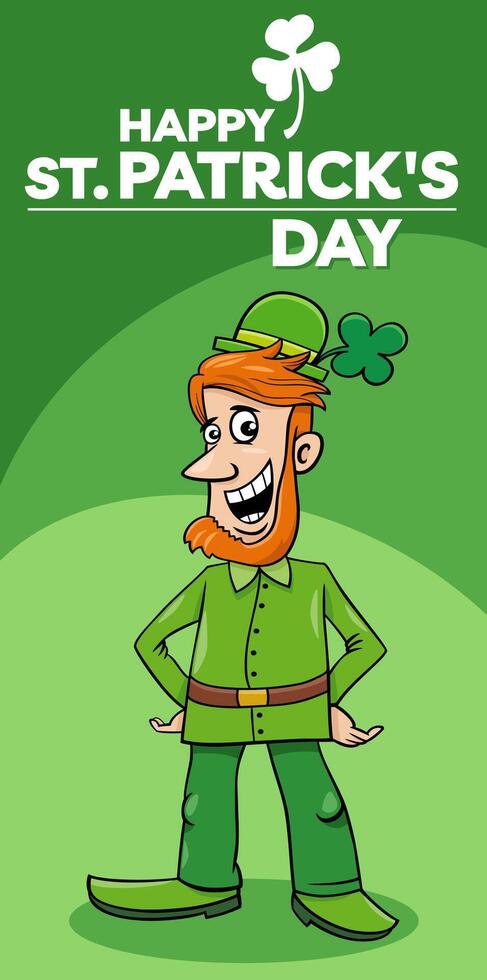 Saint Patrick Day design with Leprechaun character vector