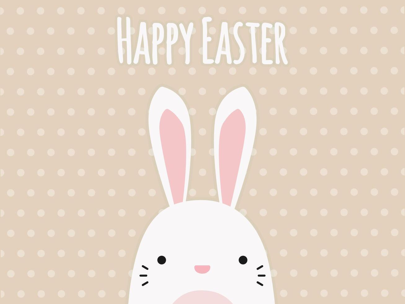 Happy Easter postcard. Easter Bunny. Vector postcard for Easter.