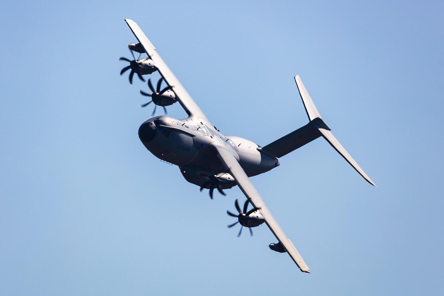 Ostrava, Czech Republic, 2023 - German Air Force Luftwaffe Airbus A400M Atlas transport plane. Aviation and military aircraft. photo
