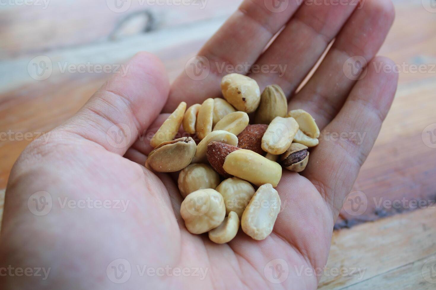 a handful of mixed nuts photo
