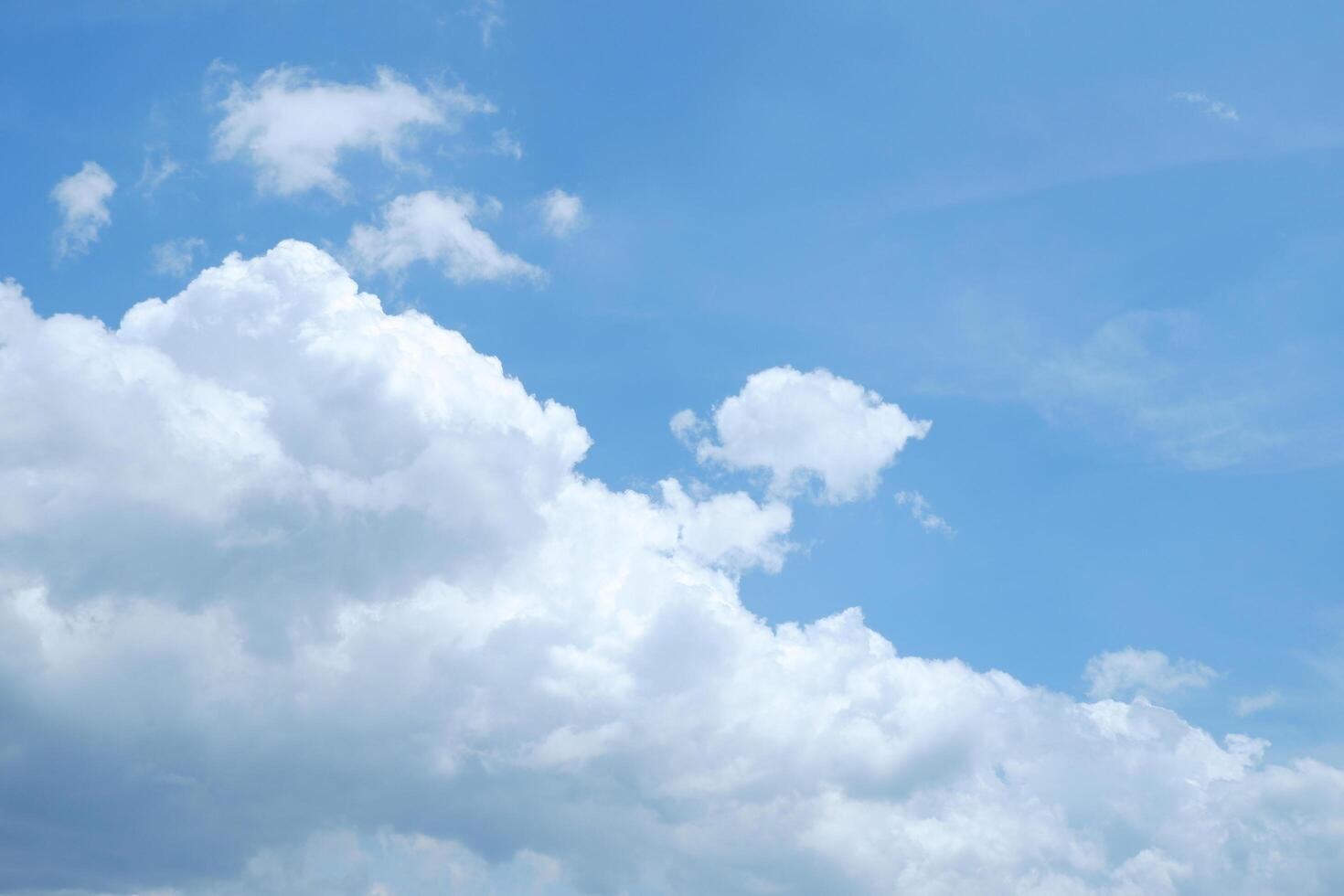 blue sky with cloud. natural background with copy space. photo