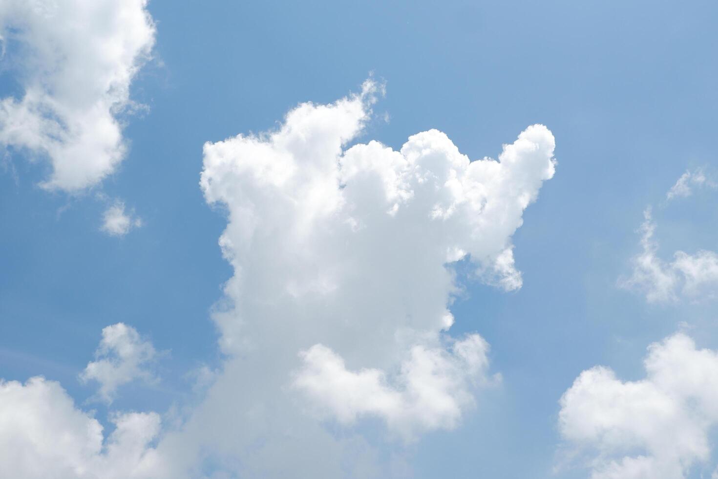 blue sky with cloud. natural background with copy space. photo