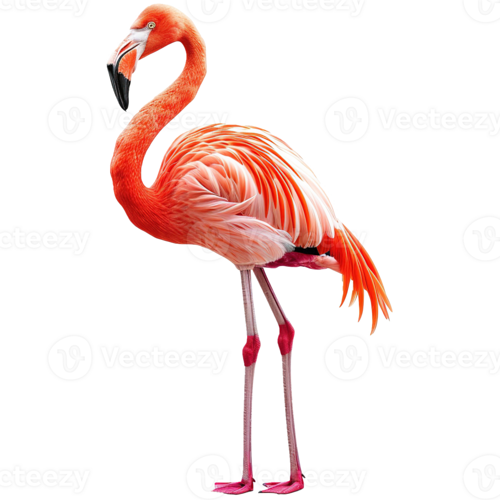 AI generated Flamingo isolated on transparent background png