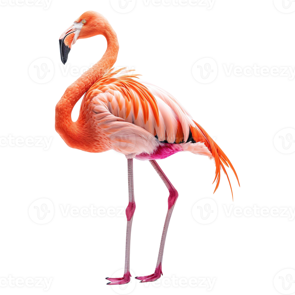 AI generated Flamingo isolated on transparent background png