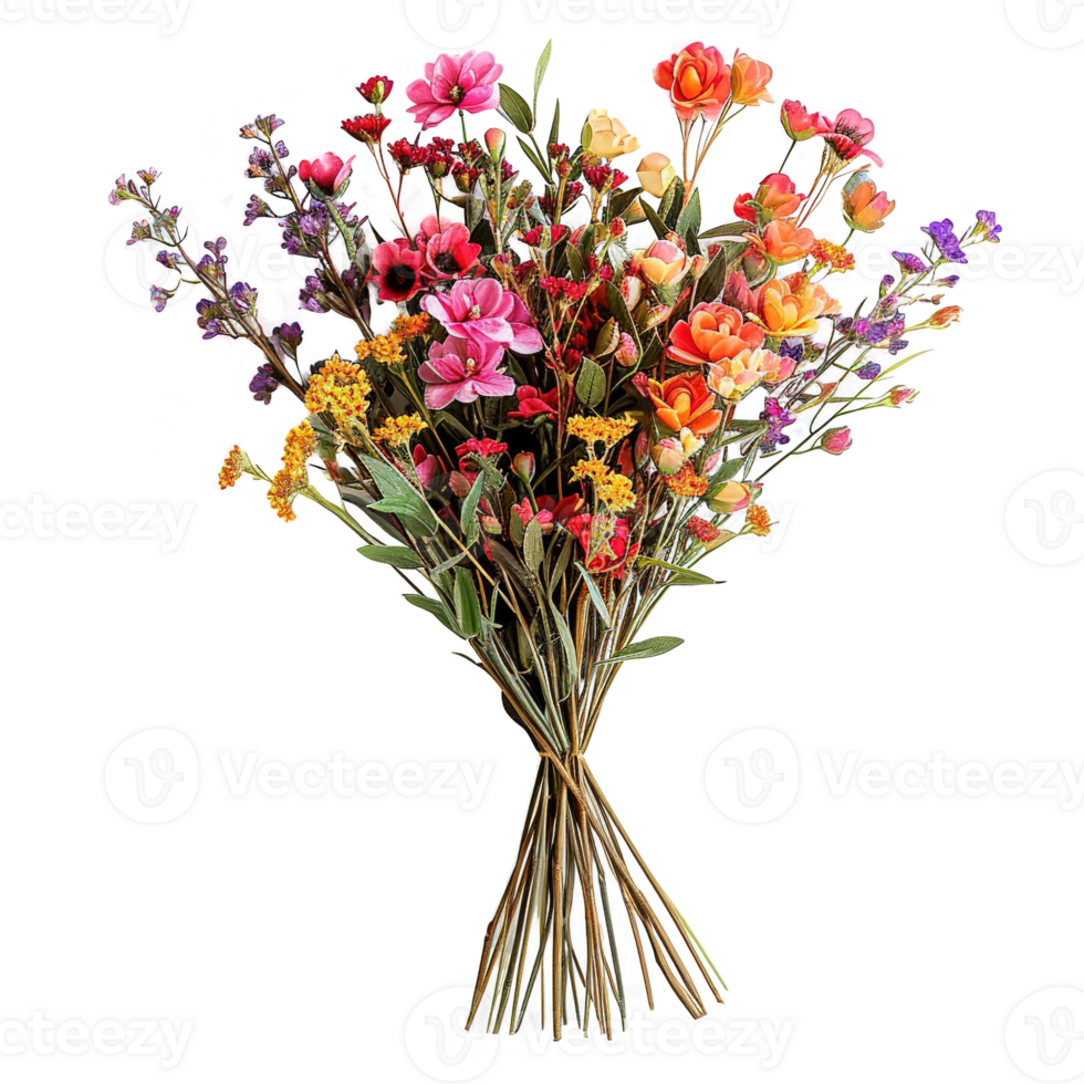 AI generated Everlasting bouquet flower isolated on transparent background png