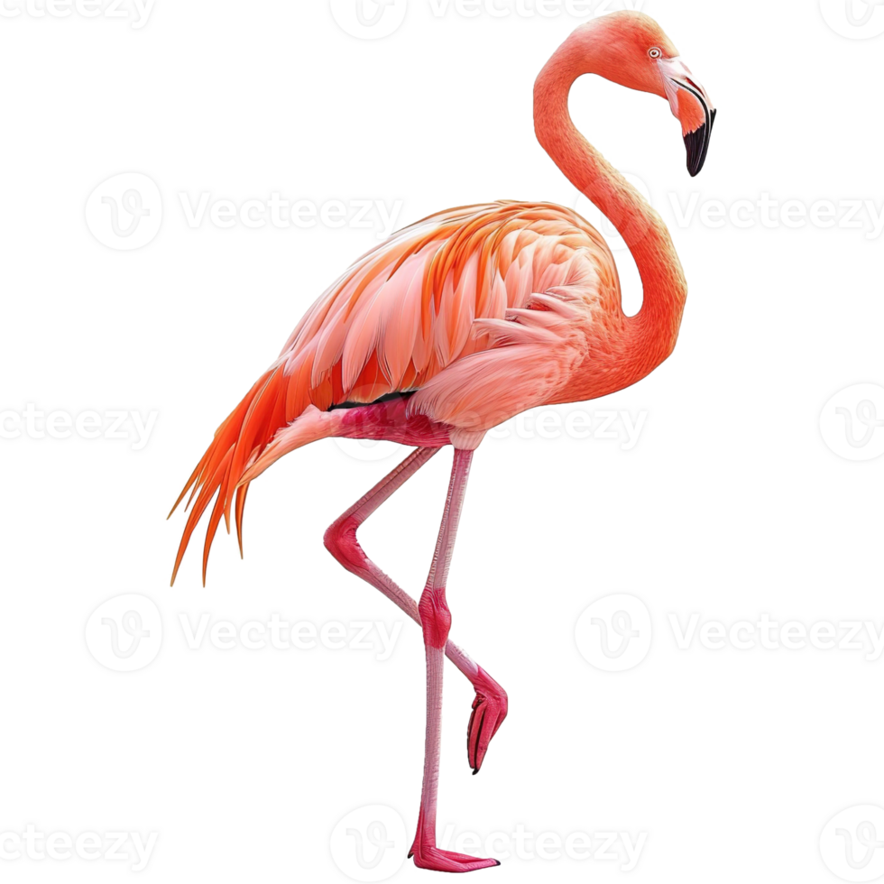AI generated Flamingo isolated on transparent background png
