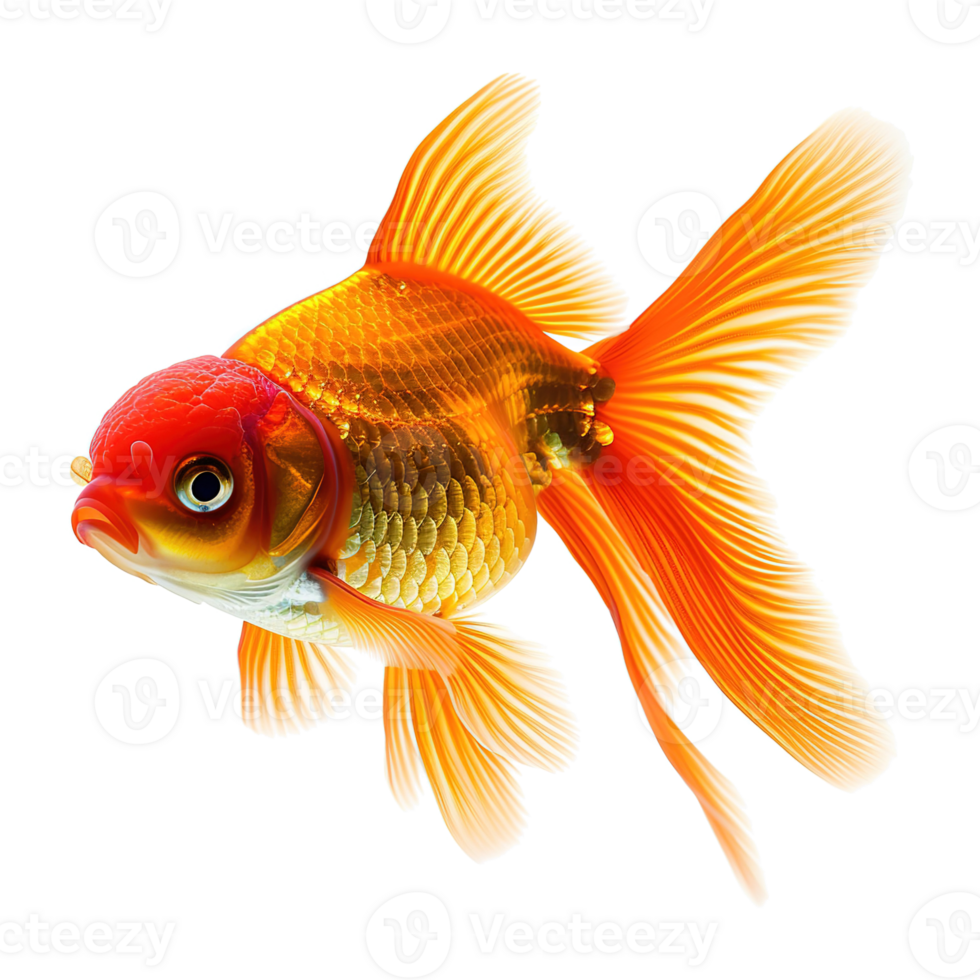 AI generated Goldfish isolated on transparent background png