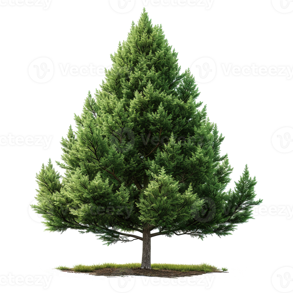 AI generated Evergreen tree isolated on transparent background png
