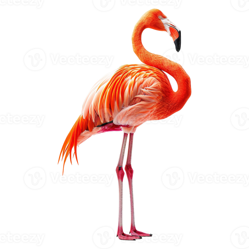 AI generated Flamingo isolated on transparent background png