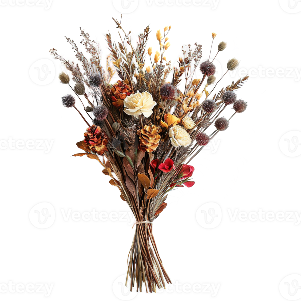 AI generated Everlasting bouquet flower isolated on transparent background png