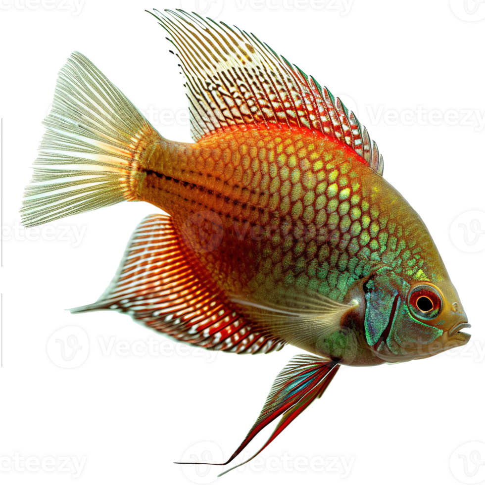 AI generated Gourami fish isolated on transparent background png
