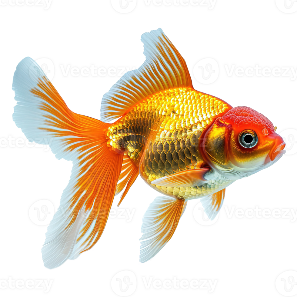 AI generated Goldfish isolated on transparent background png