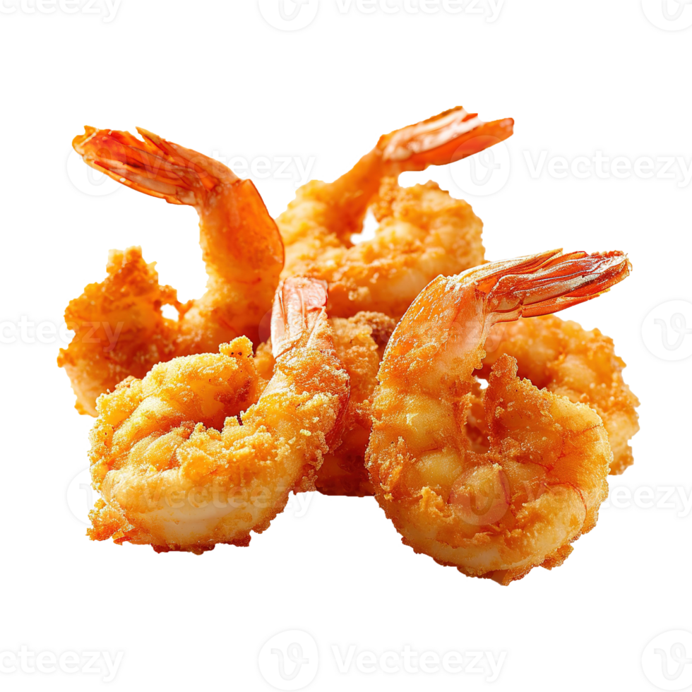 AI generated Fried shrimp isolated on transparent background png