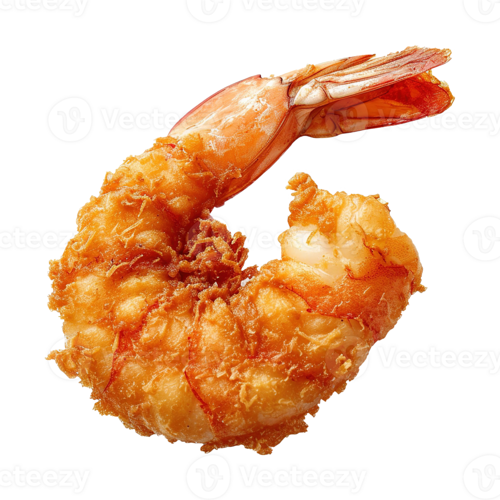 AI generated Fried shrimp isolated on transparent background png