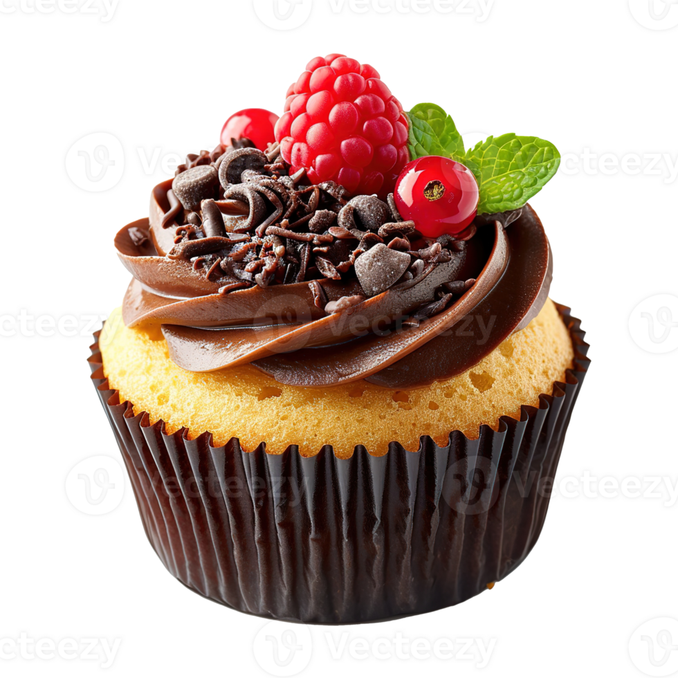AI generated Cupcake isolated on transparent background png