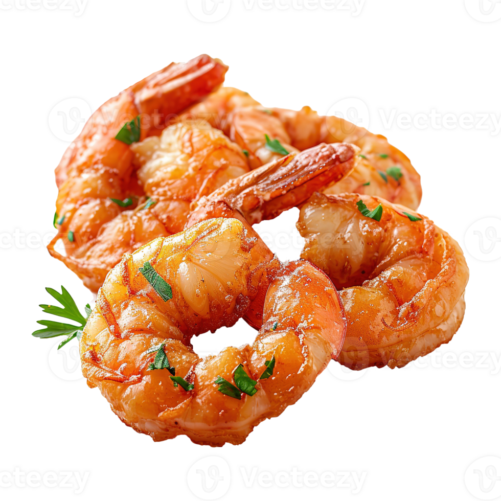 AI generated Fried shrimp isolated on transparent background png