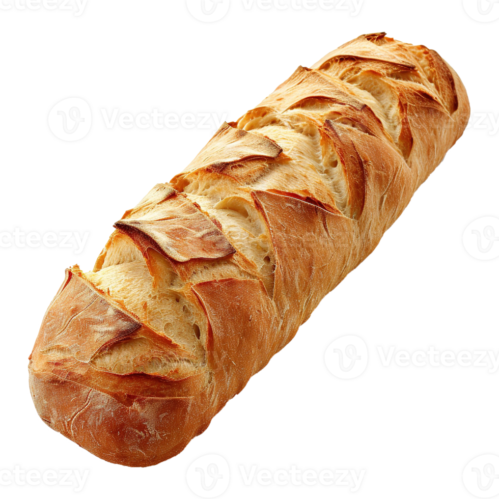 AI generated French baguette isolated on transparent background png