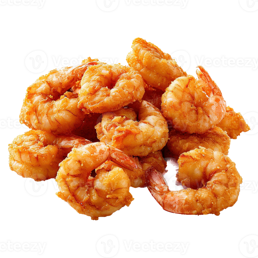 AI generated Fried shrimp isolated on transparent background png