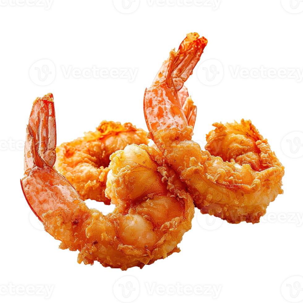 AI generated Fried shrimp isolated on transparent background png