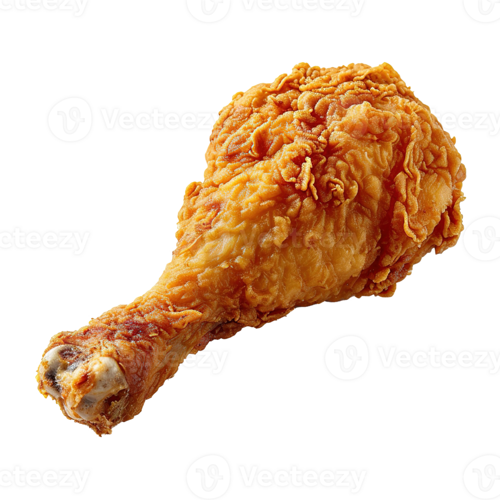 AI generated Fried chicken drumstick isolated on transparent background png