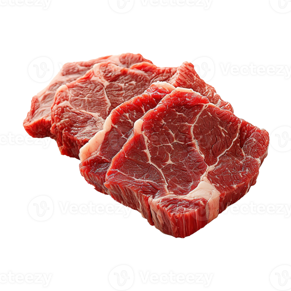 AI generated Raw beef steak isolated on transparent background png