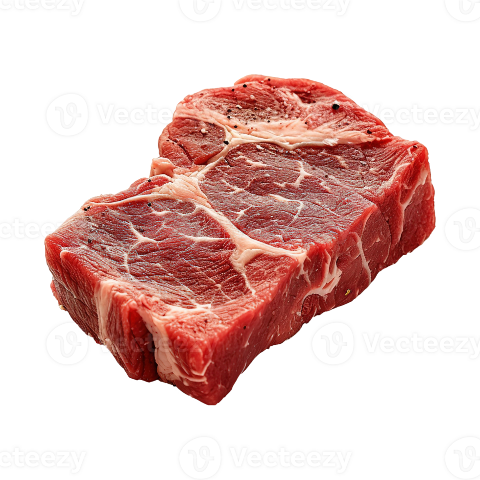 AI generated Raw beef steak isolated on transparent background png